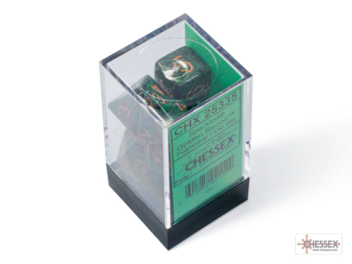 Speckled Golden Recon Polyhedral 7-Dice Set