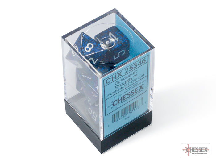 Speckled Stealth Polyhedral 7-Dice Set