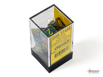 Menagerie Rio/Yellow Festive Polyhedral 7-Die Set