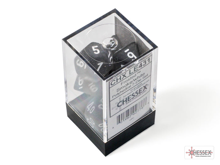 Smoke/White Frosted Polyhedral 7-Die Set