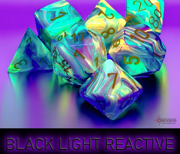 Menagerie Rio/Yellow Festive Polyhedral 7-Die Set