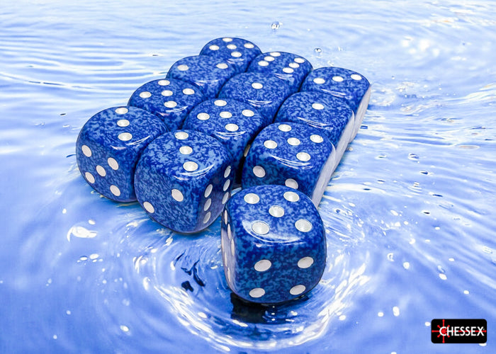Speckled Water 16mm d6 Dice Block (12 dice)