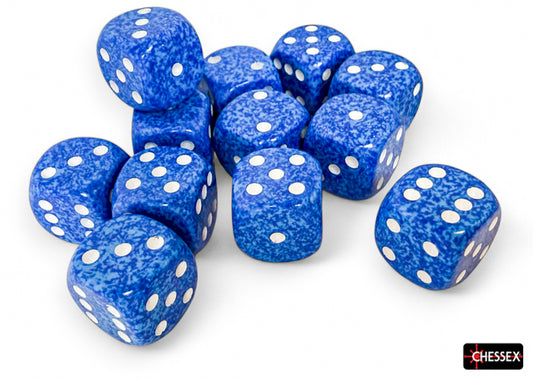 Speckled Water 16mm d6 Dice Block (12 dice)