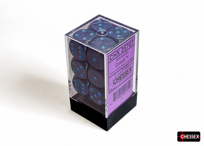 Speckled Cobalt 16mm d6 Dice Block (12 dice)