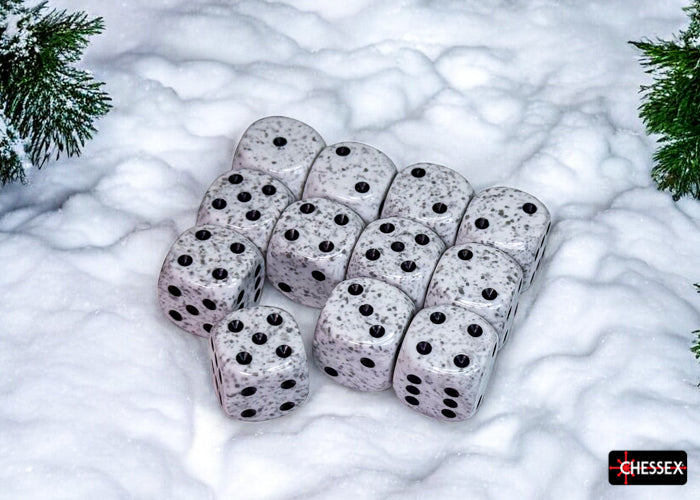 Speckled Arctic Camo 16mm d6 Dice Block (12 dice)