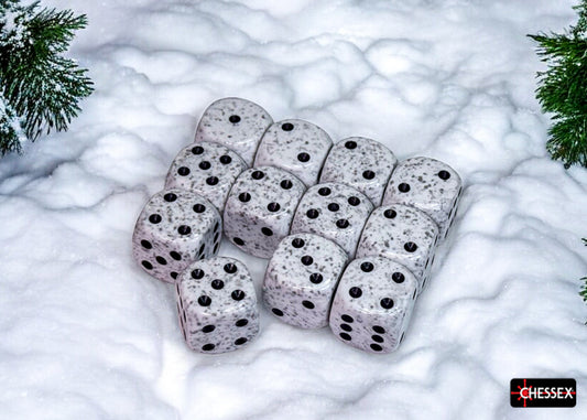 Speckled Arctic Camo 16mm d6 Dice Block (12 dice)
