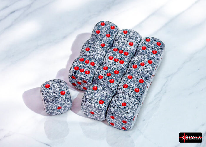 Speckled Granite 16mm d6 Dice Block (12 dice)