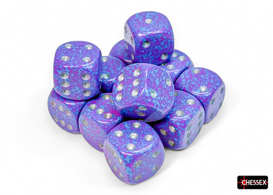 Speckled Silver Tetra 16mm d6 Dice Block (12 dice)