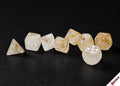 [PREORDER 29 JULY] Borealis Champagne/white Polyhedral Dice Set
