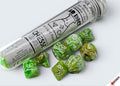 [PREORDER 29 JULY] Marble Sour Green/white Polyhedral Dice Set