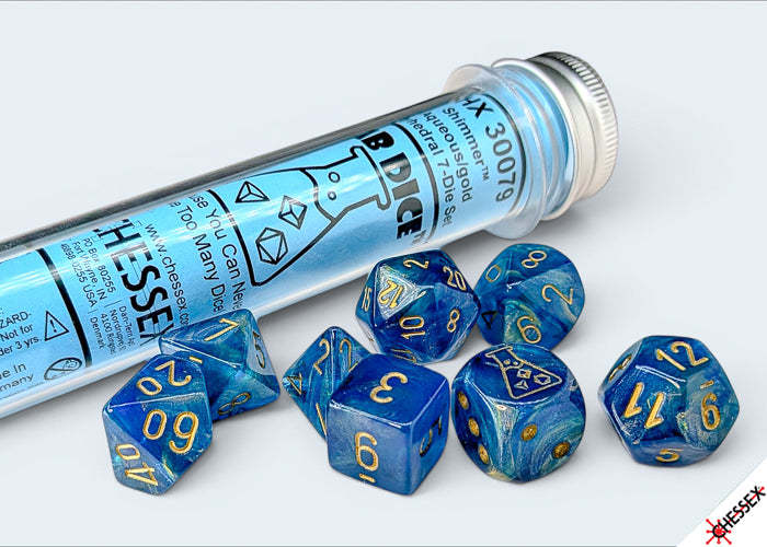 [PREORDER 29 JULY] Shimmer Aqueos/ Polyhedral Dice Set