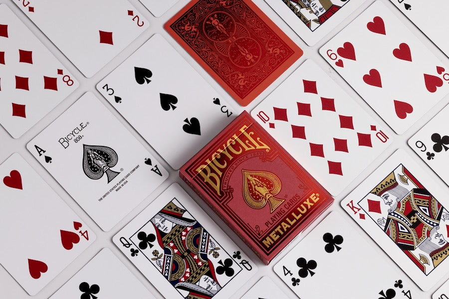 Bicycle Playing Cards: Metalluxe Red 2022