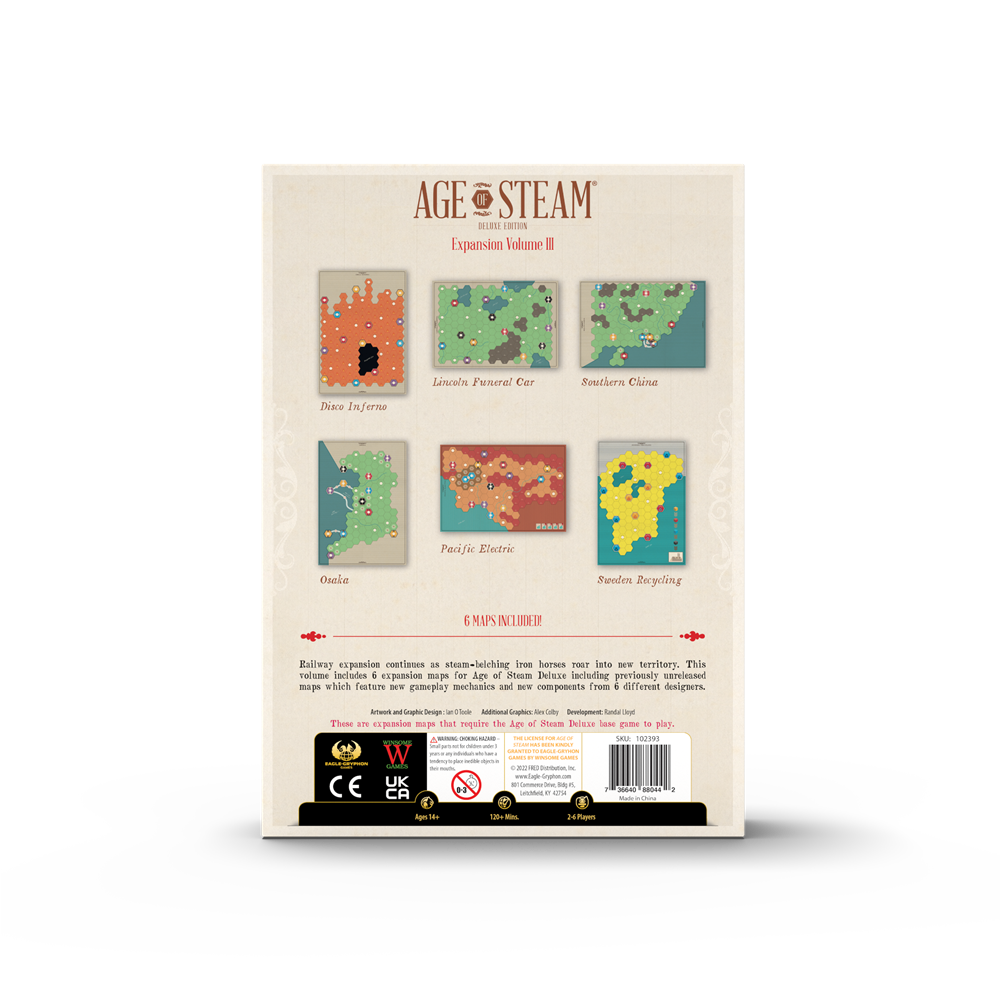 Age of Steam Deluxe: Expansion Volume III