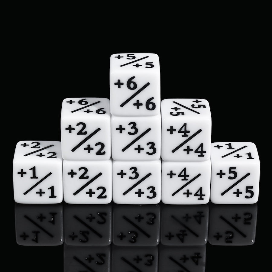 White MTG Positive Counter Dice (16mm Single)
