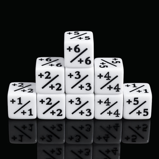 White MTG Positive Counter Dice (Single)