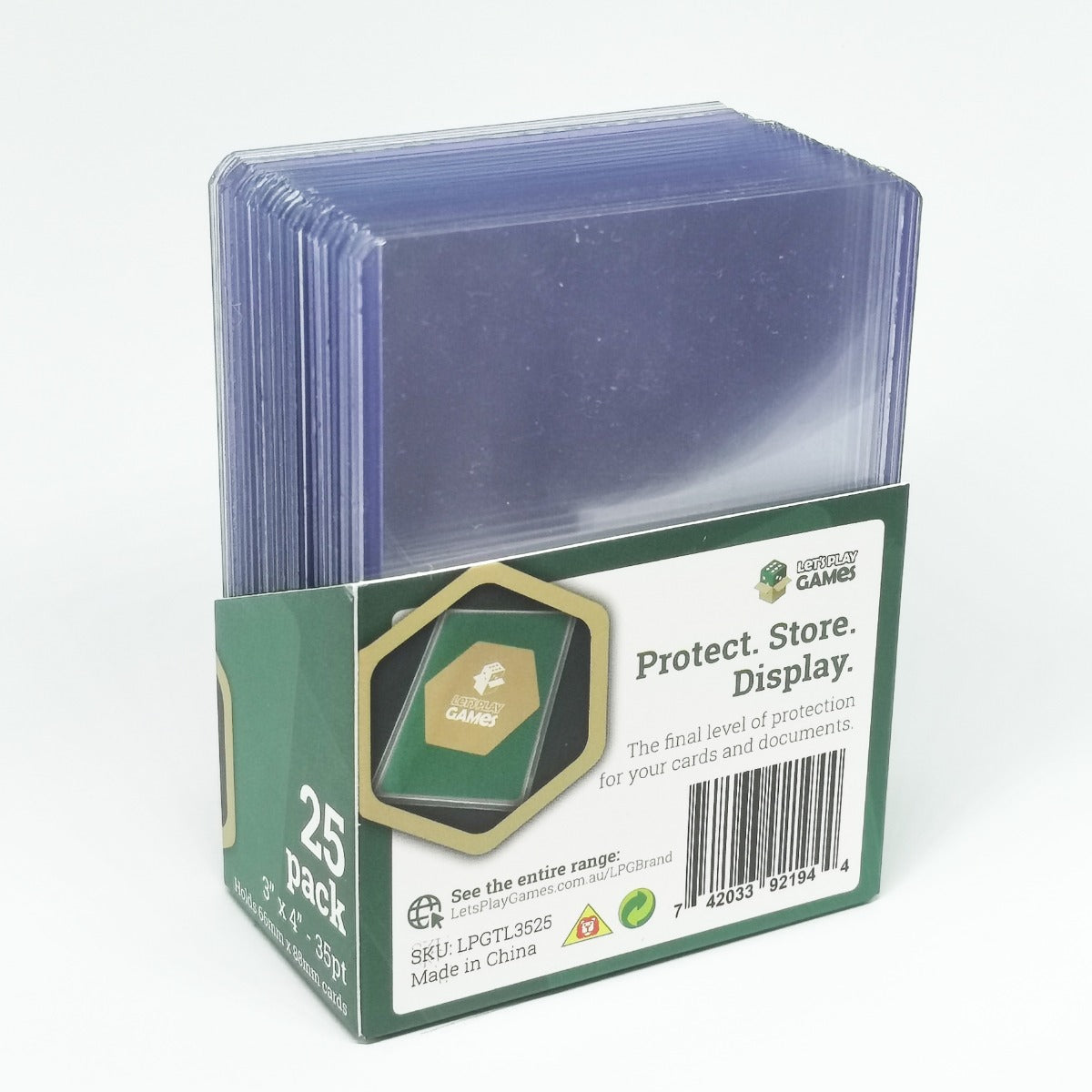 Top Loaded Card Protector 3"x4" 35pt (25)