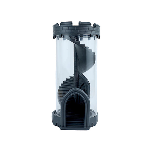 Transparent Dice Tower with Grey