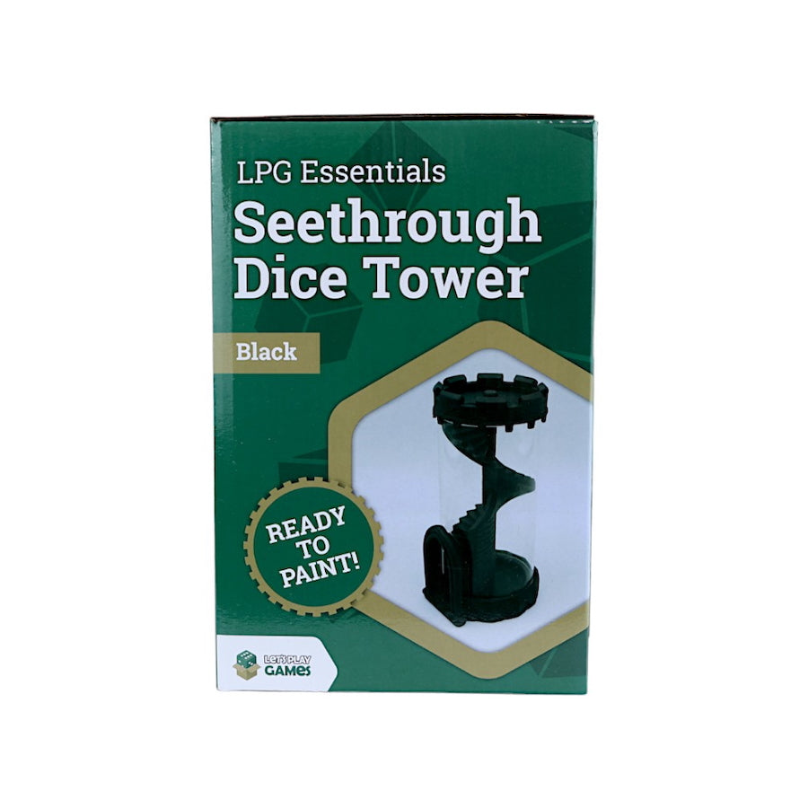 Transparent Dice Tower with Black