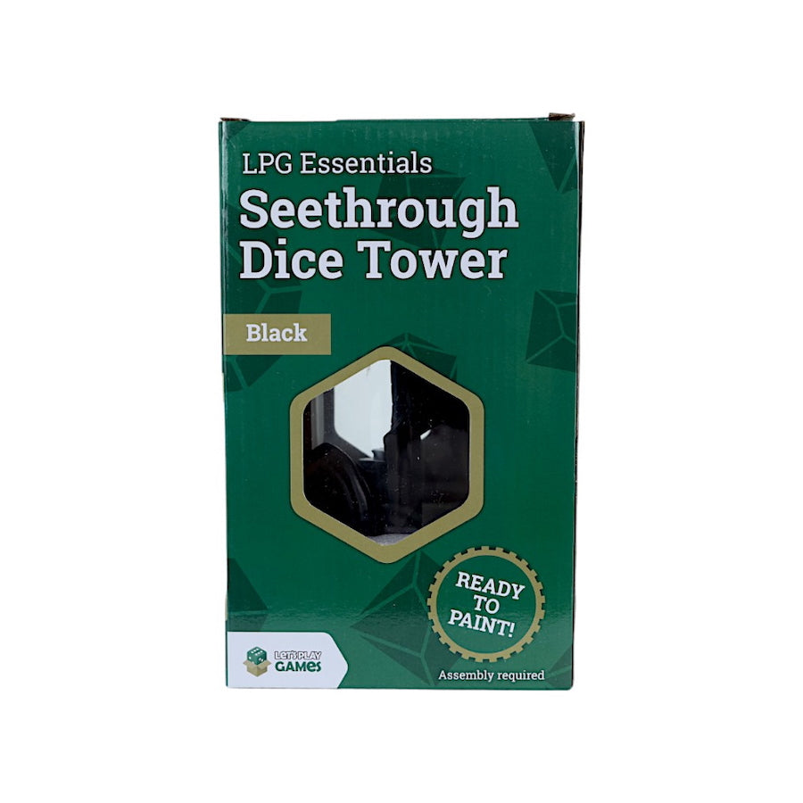 Transparent Dice Tower with Black