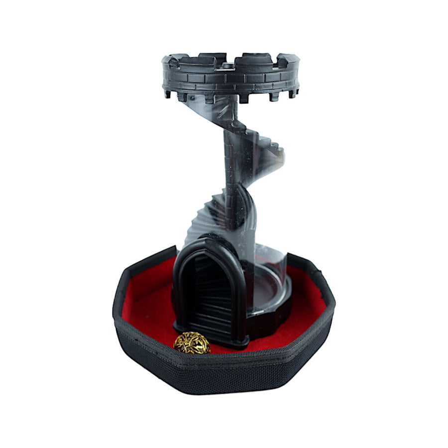 Transparent Dice Tower with Black