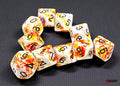 Brush Sunrise/black Set of Ten d10s