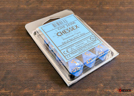 [PREORDER 25 FEB] Brush Wavebreak/gold Set of Ten d10s