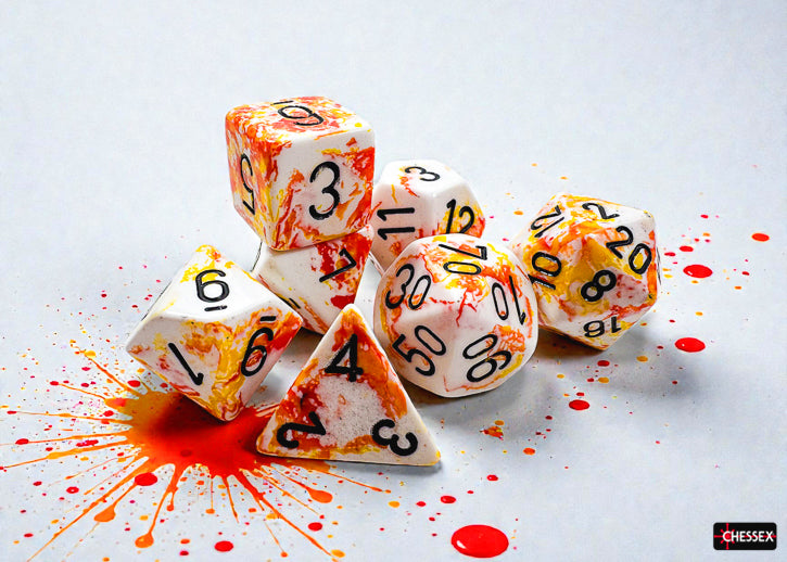 [PREORDER 25 FEB] Brush Sunrise/black Polyhedral 7-Dice Set