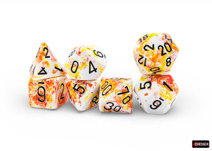 [PREORDER 25 FEB] Brush Sunrise/black Polyhedral 7-Dice Set