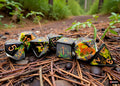 Brush Deep Forest/gold Polyhedral 7-Dice Set