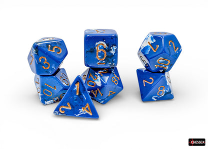 [PREORDER 25 FEB] Brush Wavebreak/gold Polyhedral 7-Dice Set