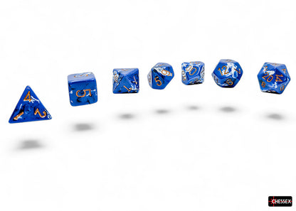 [PREORDER 25 FEB] Brush Wavebreak/gold Polyhedral 7-Dice Set