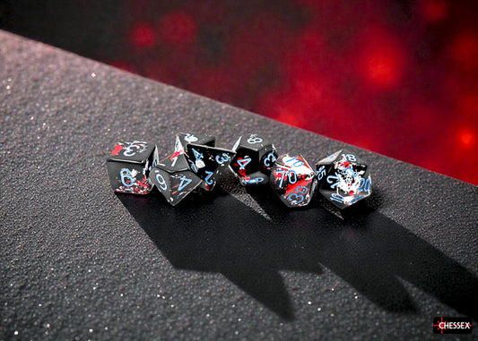 [PREORDER 25 FEB] Brush Dark Side/blue Polyhedral 7-Dice Set