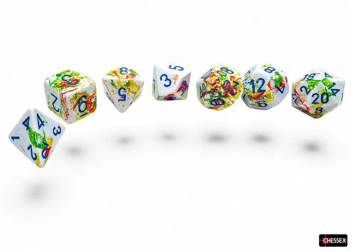 Brush Breezy/blue Polyhedral 7-Dice Set