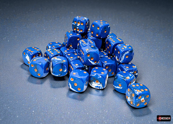 [PREORDER 25 FEB] Brush Wavebreak/gold 12mm d6 Dice Block (36 dice)