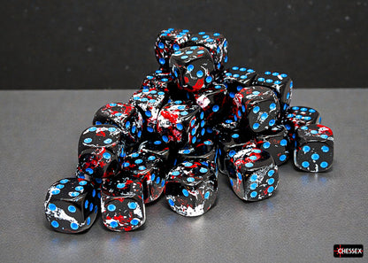 [PREORDER 25 FEB] Brush Dark Side/blue 12mm d6 Dice Block (36 dice)