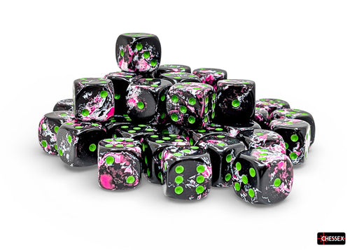 Brush Paintball/green 12mm d6 Dice Block (36 dice)