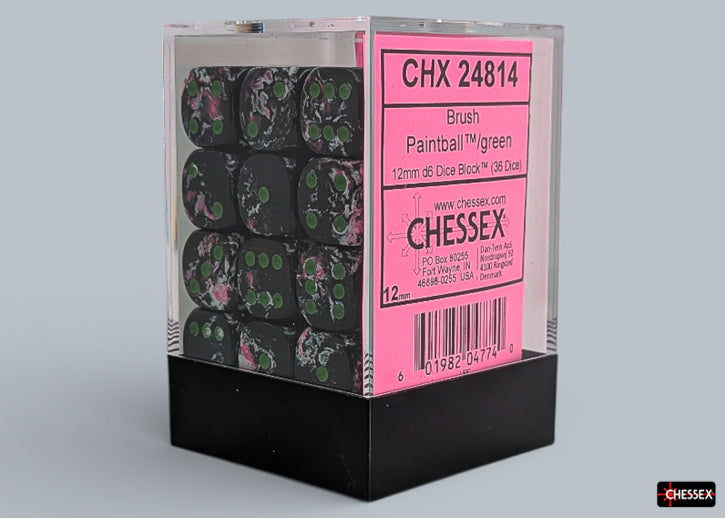 [PREORDER 25 FEB] Brush Paintball/green 12mm d6 Dice Block (36 dice)