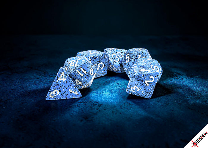 Speckled Ocean Stone Polyhedral 7-Dice Set
