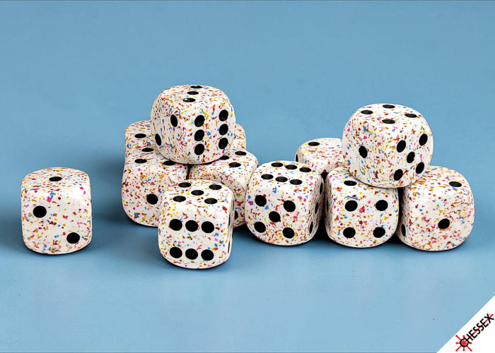 Speckled Birthday 16mm d6 Dice Block (12 Dice)