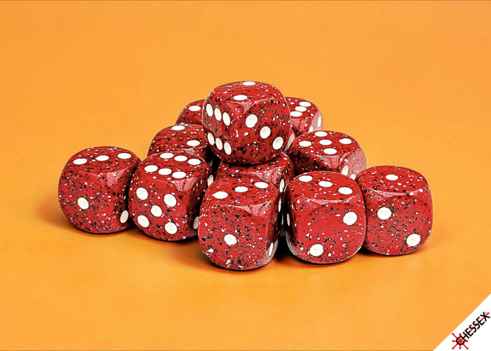 Speckled Lava Stone 16mm d6 Dice Block (12 Dice)