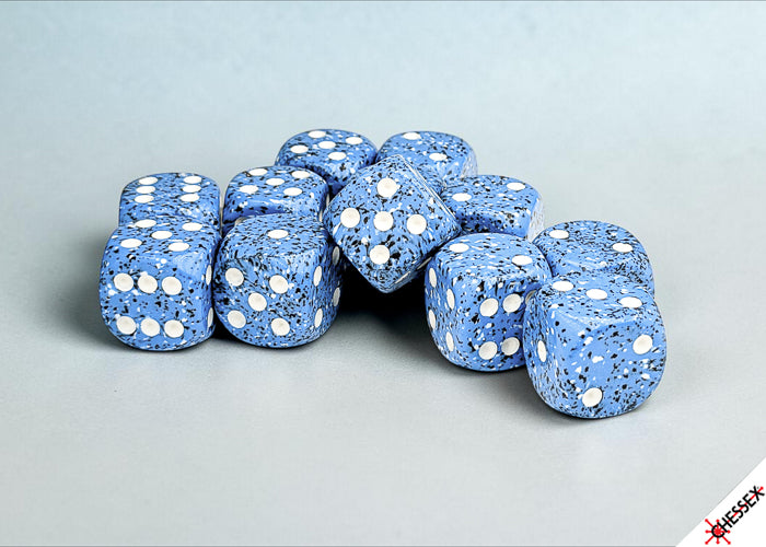 Speckled Ocean Stone 16mm d6 Dice Block (12 Dice)