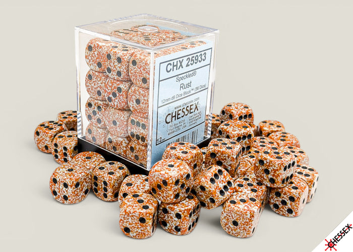 Speckled Rust 12mm d6 Dice Block (36 Dice)