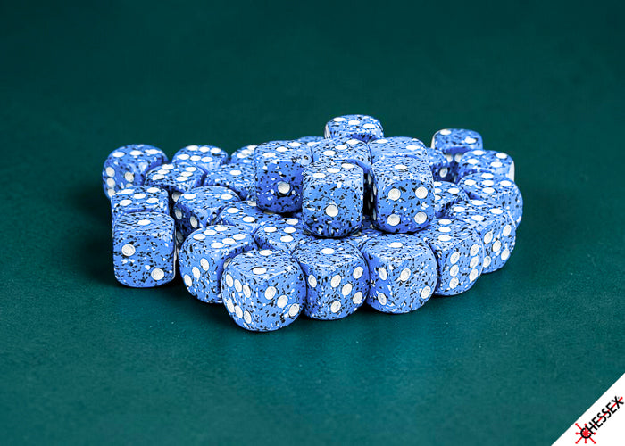 Speckled Ocean Stone 12mm d6 Dice Block (36 Dice)