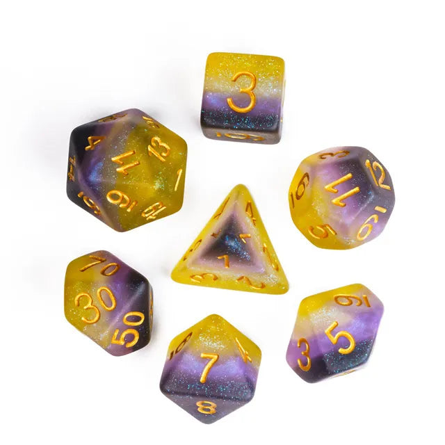 PRIDE FLAG Dice - Nonbinary Frosted Dice Set