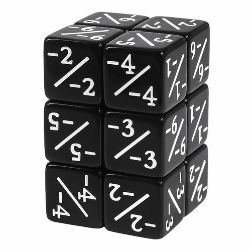 Black MTG Negative Counter Dice (16mm Single)