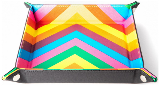 Folding Dice Tray - Rainbow (10"x10")