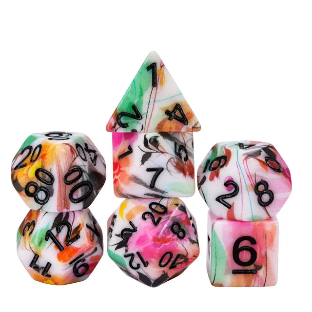 Botanical Dipped Pattern Dice Set