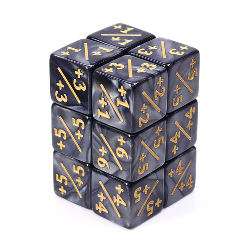 Pearl Black MTG Positive Counter Dice (16mm Single)