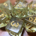 Light Green Aurora Glitter Dice Set