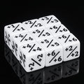 White Positive Counter Dice (16mm Set of 6)